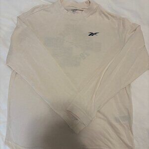 Men’s Reebok Cream Long Sleeve Graphic Tee – Size M